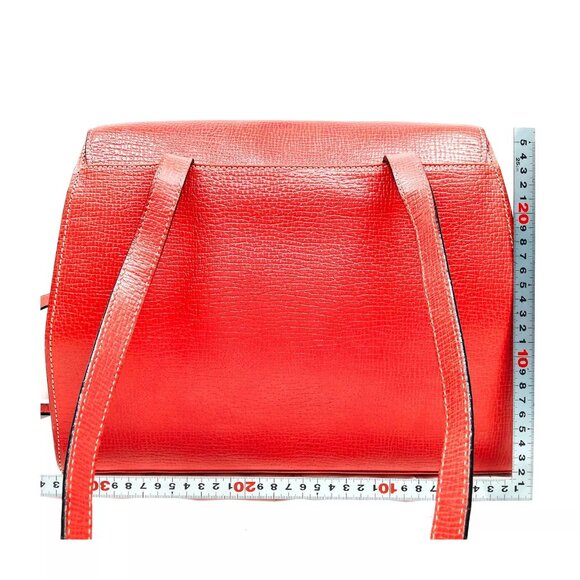 LOEWE Shoulder Bag Red Leather - Picture 2 of 9